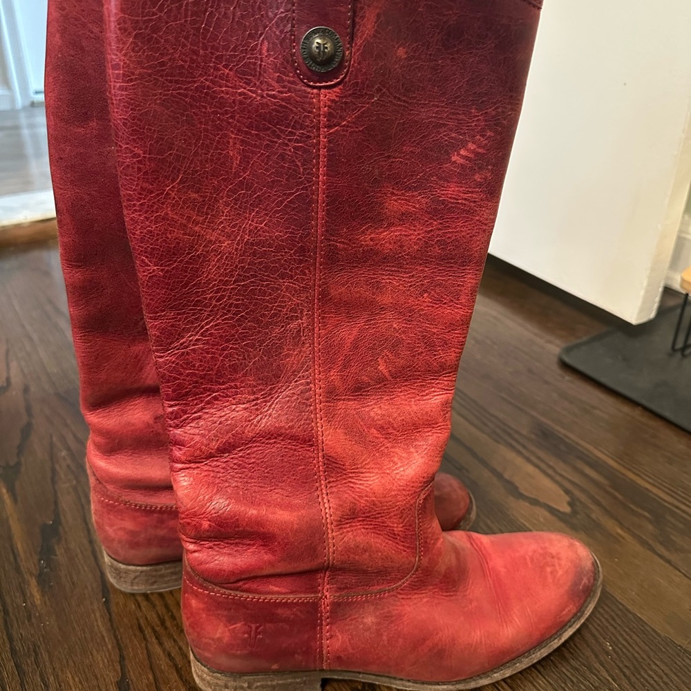 FRYE AND CO. Red Leather Boots